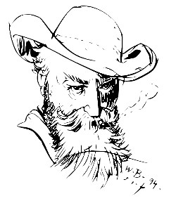 Selbstporträt von Wilhelm Busch